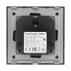 Gniazdko Smart z pomiarem energii (watomierz) ZigBee - czarne podtynkowe z ramką szklaną - TAWOIA Smart Home