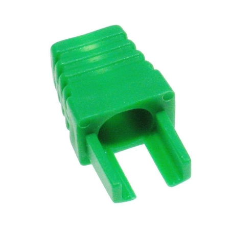 Odgiętka wtyku RJ45 8P8C Ethernet, zielona, do przewodu sieciowego