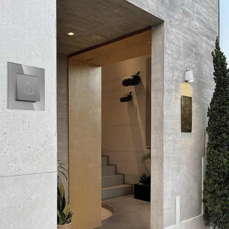 Moduł - Włącznik dzwonkowy - szary - Tawoia Glass