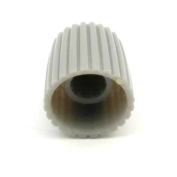 Gałka do potencjometru na oś 6mm - 15x15mm - szara, zielony znacznik - GS15