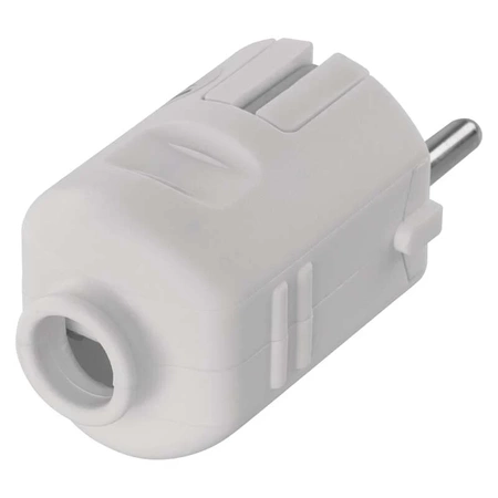 Wtyczka prosta biała 230V AC Emos P0034