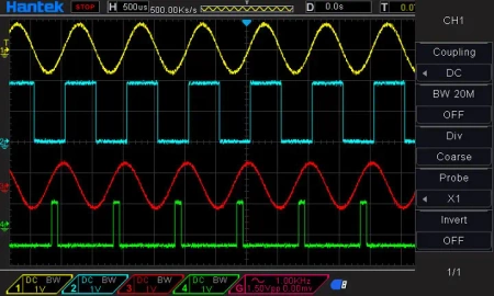 Czterokanałowy oscyloskop cyfrowy 4x250MHz z generatorem DDS Hantek DSO4254C