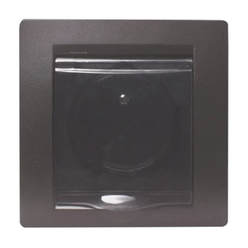 Gniazdo elektryczne bryzgoszczelne IP44 z klapką, montaż podtynkowy, czarna ramka Soul OVA1013B