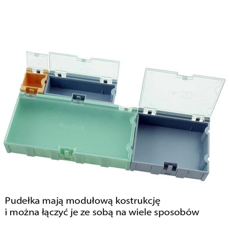 Pudełko, pojemnik modułowy z klapką, PK3