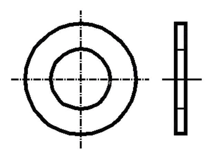 Podkładka okrągła M2.5 d=5 h=0.5 ocynk