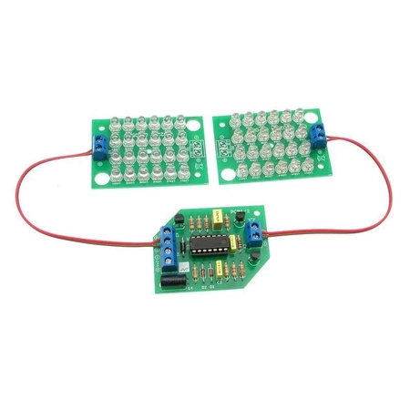 Efekt LED - czerwono- niebieski stroboskop, imitacja pojazdu uprzywilejowanego - KIT AVT 2720