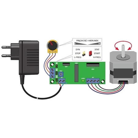 Uniwersalny sterownik silnika krokowego - KIT AVT 3225