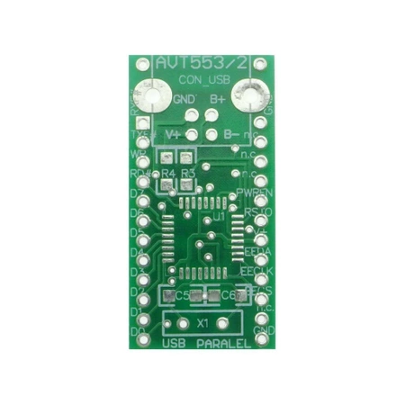 Moduł interfejsu USB245 FT245BM - PCB do projektu AVT 553/U245