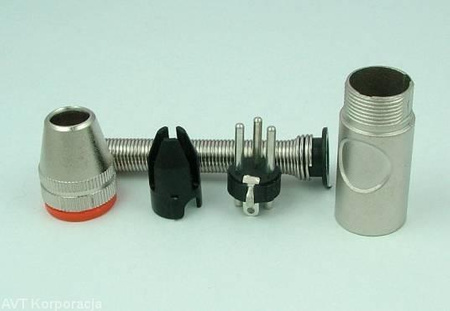 Wtyk XLR męski 3-pin z odgiętką niebieski