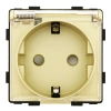 Moduł - Gniazdo elektryczne Schuko IP44 z klapką - złoty - Tawoia Glass