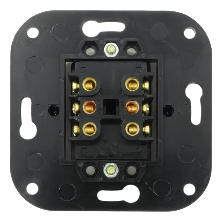 Włącznik światła krzyżowy kołyskowy ceramiczny, okrągły z ramką, podtynkowy biały Ceramic Loft