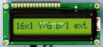 Wyświetlacz LCD alfanumeryczny 1x16 LCD-1601A-YIY Y/G-E6