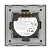 Włącznik potrójny 800W - dotykowy szklany panel czarny - podtynkowy - TAWOIA Glass
