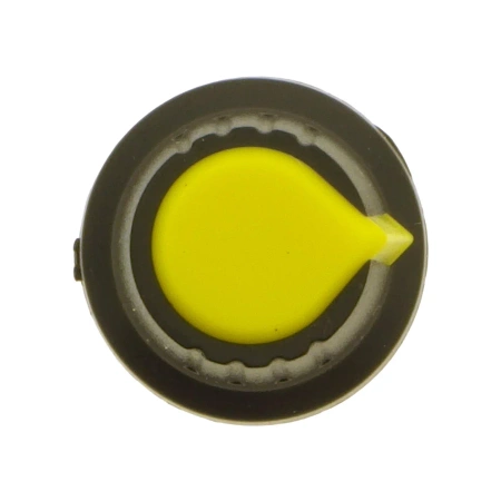 Gałka do potencjometru - oś 6mm - wys. 17mm - znacznik żółty
