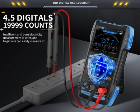 Dwukanałowy oscyloskop z multimetrem i generatorem 50MHz FNIRSI 2C53T