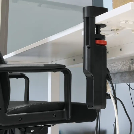 Listwa zasilająca podblatowa, 3 gniazda, 3x USB, 1.5m, czarna