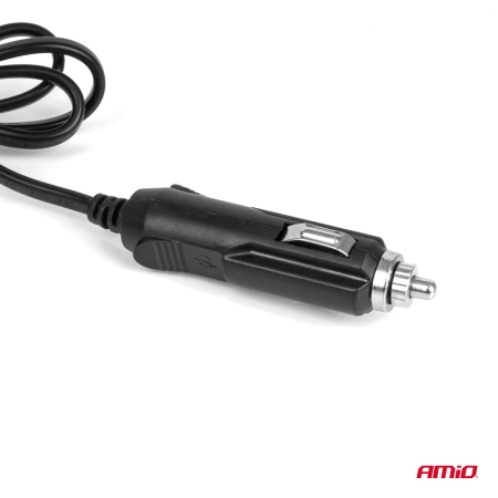 Rozgałęziacz gniazda zapalniczki z ładowarką 1x USB A 1x USB C QC 4.0 12/24V 120W szybkie ładowanie, kabel 80cm, AMIO-04365