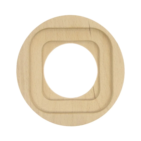 Ramka pojedyncza okrągła naturalne drewno Ceramic Loft