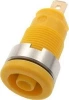 Gniazdo bezpieczne 4mm konektor 4.8mm 25A żółte