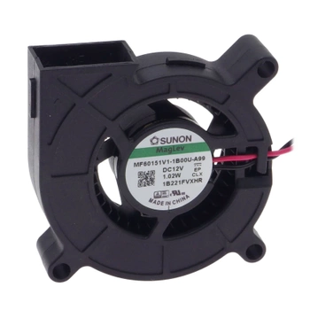 Dmuchawa promieniowa Sunon 60×60×15 mm, 12 V DC, 10 m³/h, 33 dB(A)