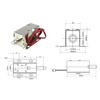 Elektrozamek rygiel, do drzwi, 12 V DC