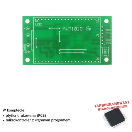 Uniwersalny licznik z LCD - PCB i mikroprocesor do projektu AVT 1810