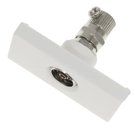 Moduł 1/2 - gniazdo antenowe TV - biały - kompatybilny z ramkami Tawoia Glass