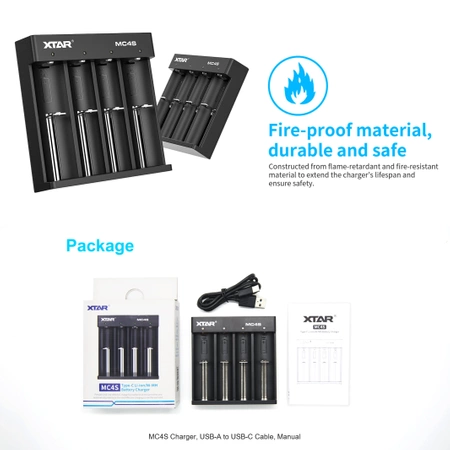 Ładowarka do akumulatorów cylindrycznych 18650 Li-ion / NiMH XTAR MC4S