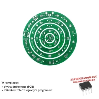 Animowana choinka LED 3D, PCB i mikroprocesor do projektu AVT1988