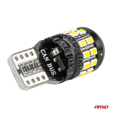 Żarówka samochodowa LED CANBUS T10 W5W 12V / 24V AMIO-04258, 2szt