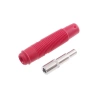 Gniazdo na przewód 4mm, izolowane czerwone