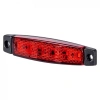 Lampa obrysowa LED czerwona 6 diod 12/24 V, 96 × 20 mm, montaż poziomy i pionowy - L2255-B