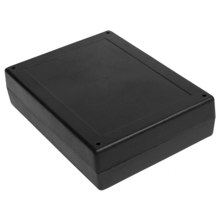 Obudowa uniwersalna Z33, 140 × 190 × 46 mm, ABS, czarna, z panelami bocznymi, Kradex