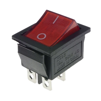 Włącznik ON-OFF 15A 230VAC czerwony, podświetlany, MK621