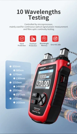 Wielofunkcyjny tester światłowodów, Noyafa NF-917