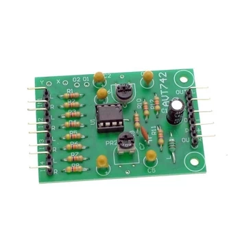 Mikser audio stereo 4-kanałowy TL072, niski szum - zlutowany KIT AVT 742