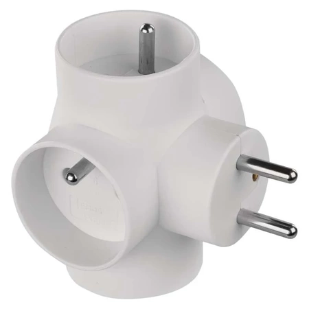 Rozgałęźnik sieciowy 230 V, 4 gniazda, 10 A, biały, EMOS P0040