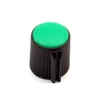 Gałka ze wskaźnikiem, oś 6mm, fi13x15mm, zielona GC13