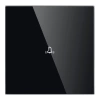 Włącznik dotykowy szklany dzwonkowy 300W - czarny - Tawoia Glass