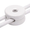 Uchwyt kabla ceramiczny biały 33×18 mm na 2 przewody - Ceramic Classic Loft