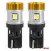 Żarówki LED W5W T10 CANBUS 12/24 V, 4 × SMD 3030 + 1 × SMD 3020, światło białe, 2 szt. - AMiO 04990