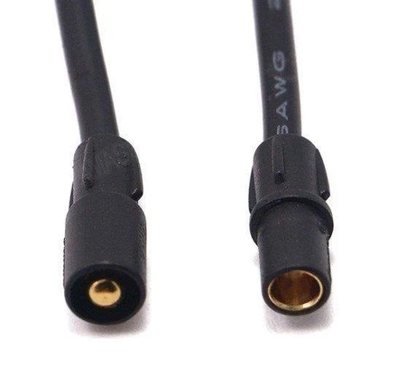 Wtyki GOLD 3.5mm - AMASS z osłonką - para - konektory Gold - czarny