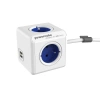 Przedłużacz 4 gniazda + 2× USB, przewód 1,5 m, 16 A, rozgałęźnik, niebieski, DesignNest PowerCube Extended