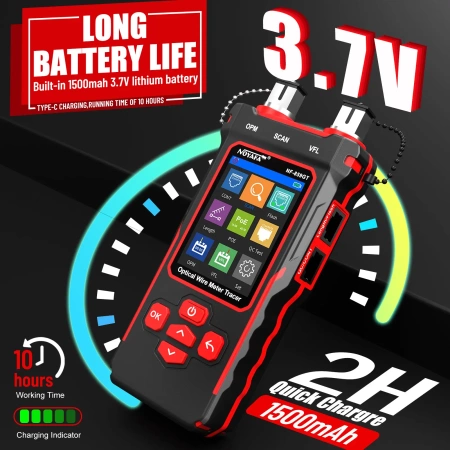 Profesjonalny tester kabli Ethernet i światłowodowych z funkcjami VFL, OPM, PoE oraz zaawansowaną diagnostyką NOYAFA NF-859GT