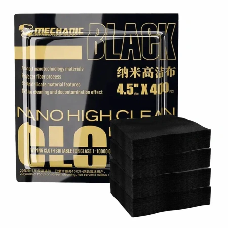Ściereczki bezpyłowe Nano Black, 11,4 × 11,4 cm, 400 szt., Mechanic