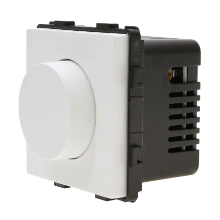 Ściemniacz dimmer 500W, 80W dla LED, regulator obrotów wentylatora - szklana ramka - biały - Tawoia Glass