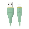 Kabel USB-A - Lightning, 2,4 A, 1 m, zielony, Miccell, MIC-004033