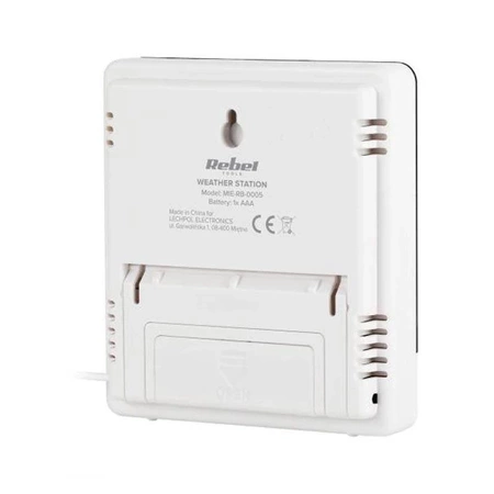Stacja pogodowa REBEL RB-0005 (data, temp zew, temp wew, wilgotność)