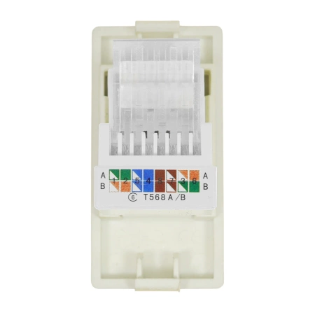 Moduł 1/2 - gniazdo RJ45 Ethernet Cat6 - złoty - kompatybilny z ramkami Tawoia Glass