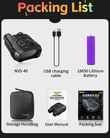 Noktowizor cyfrowy - lornetka - kamera, zasięg do 300m, FNIRSI NVS-40